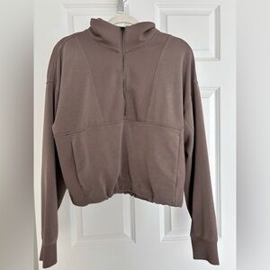 Athleta Brown Half-Zip Jacket